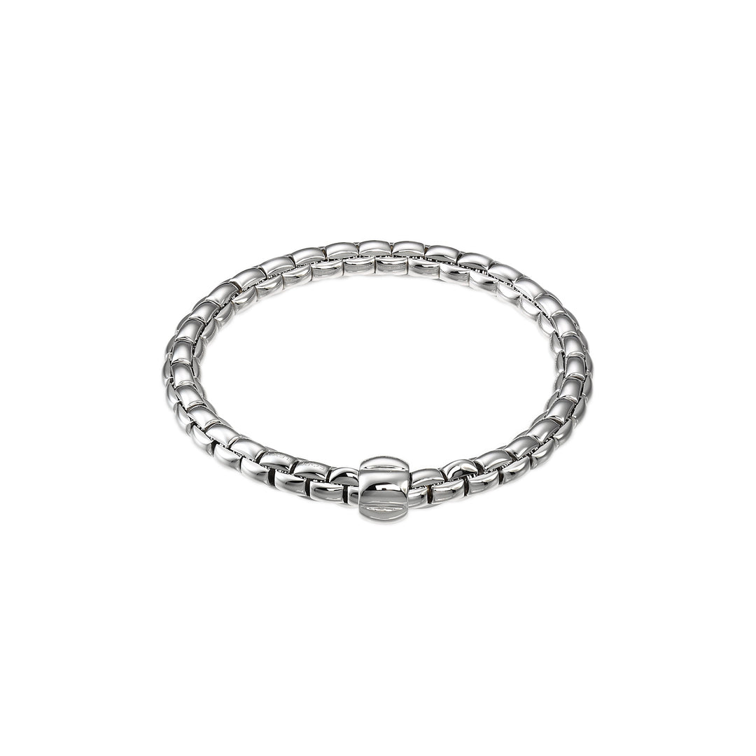 Eka White Gold Wide Bracelet