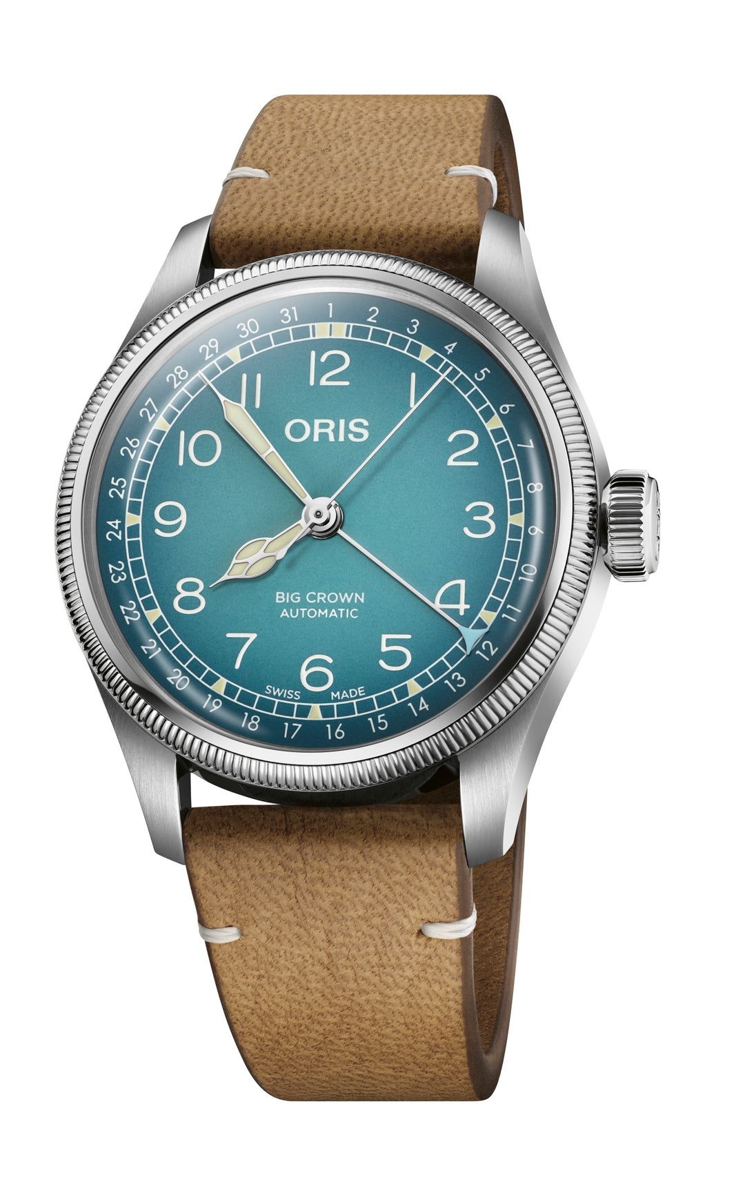 75477794065-SET|ORIS |Big Crown X Cervo Volante, Blue Dial, Tan LS, Limited Edition
