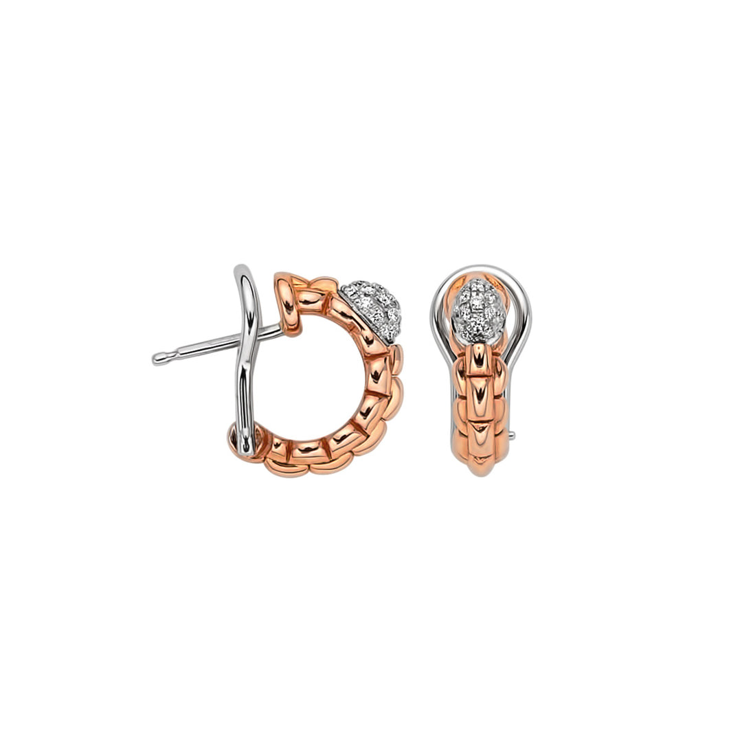 Eka Rose Gold and Diamond Earrings