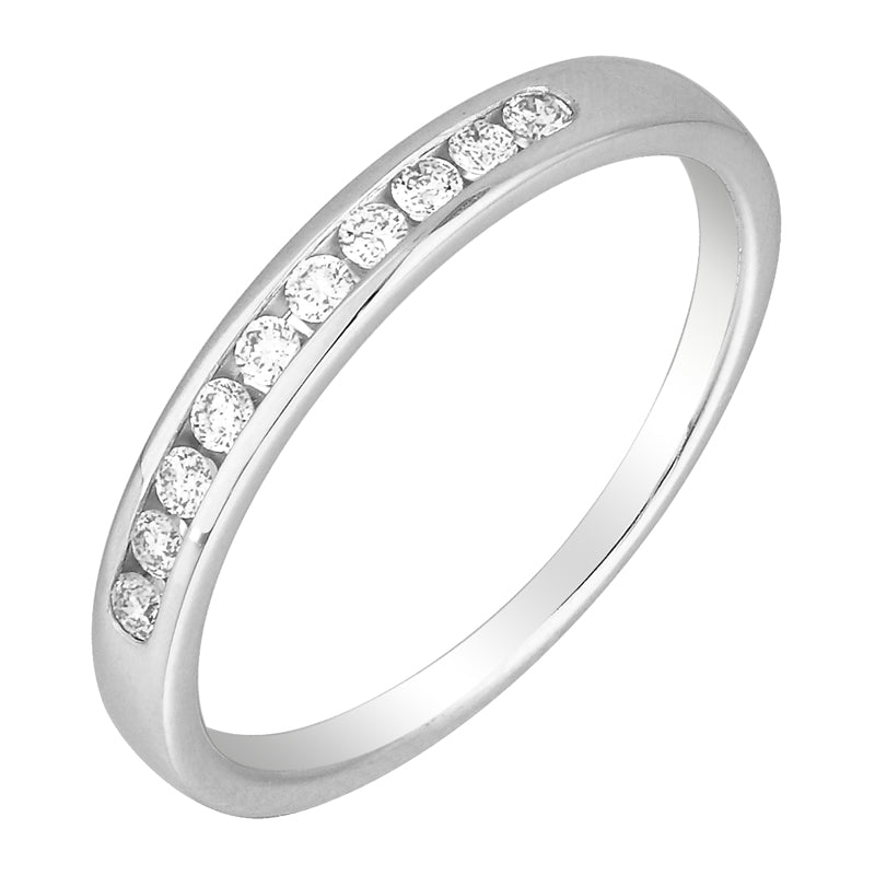 .14CT Round Cut Diamond Wedding Band WG