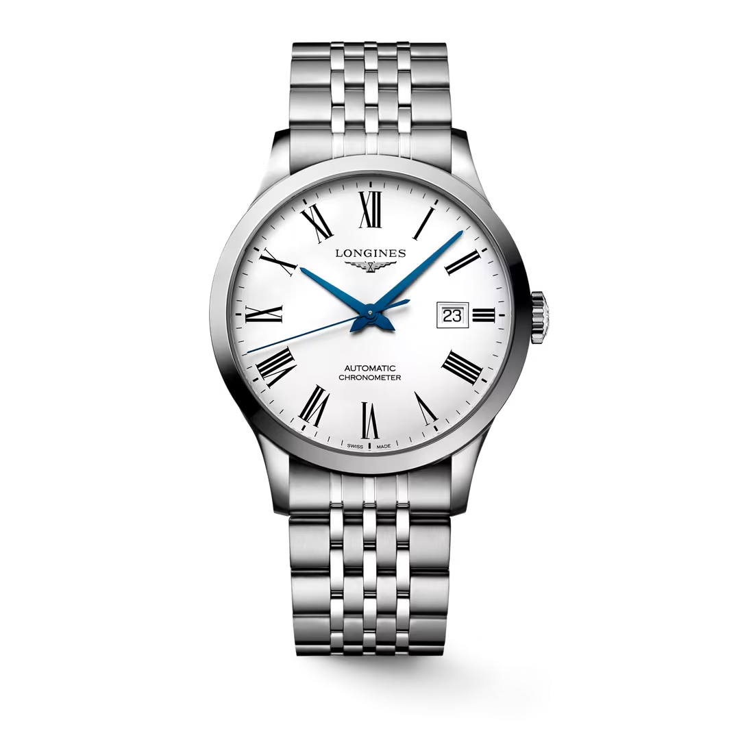 L28214116 | Longines | Record 40MM SS BR WHT ROM AUTO