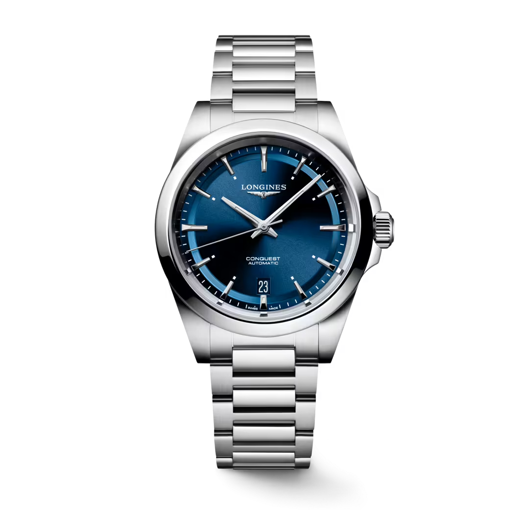 L37204926| Longines | Conquest 38mm Steel Watch, Blue Dial; Automatic