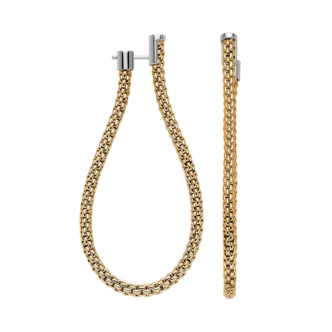 Yellow and White Gold Earrings