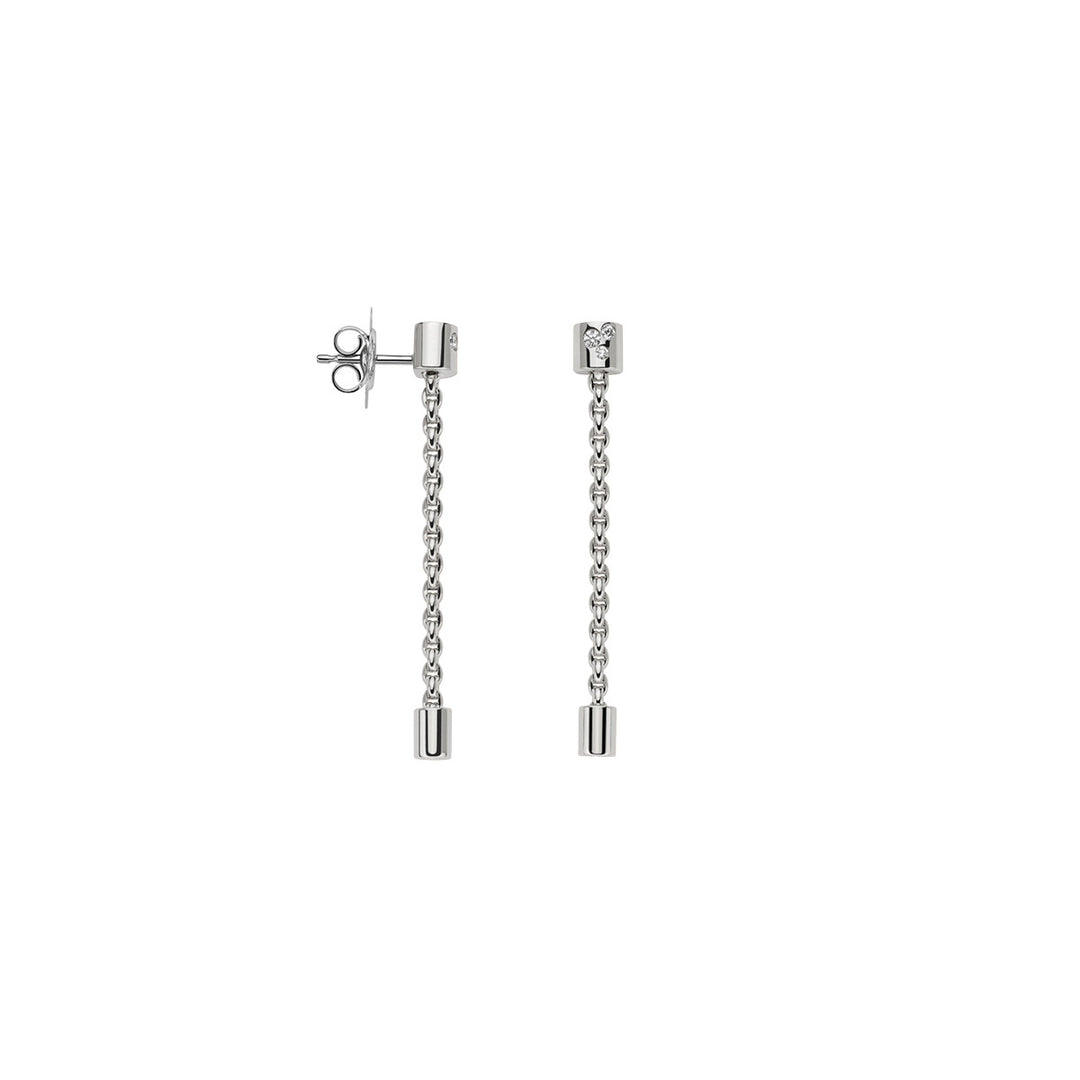 White Gold Diamond Dangle Earrings