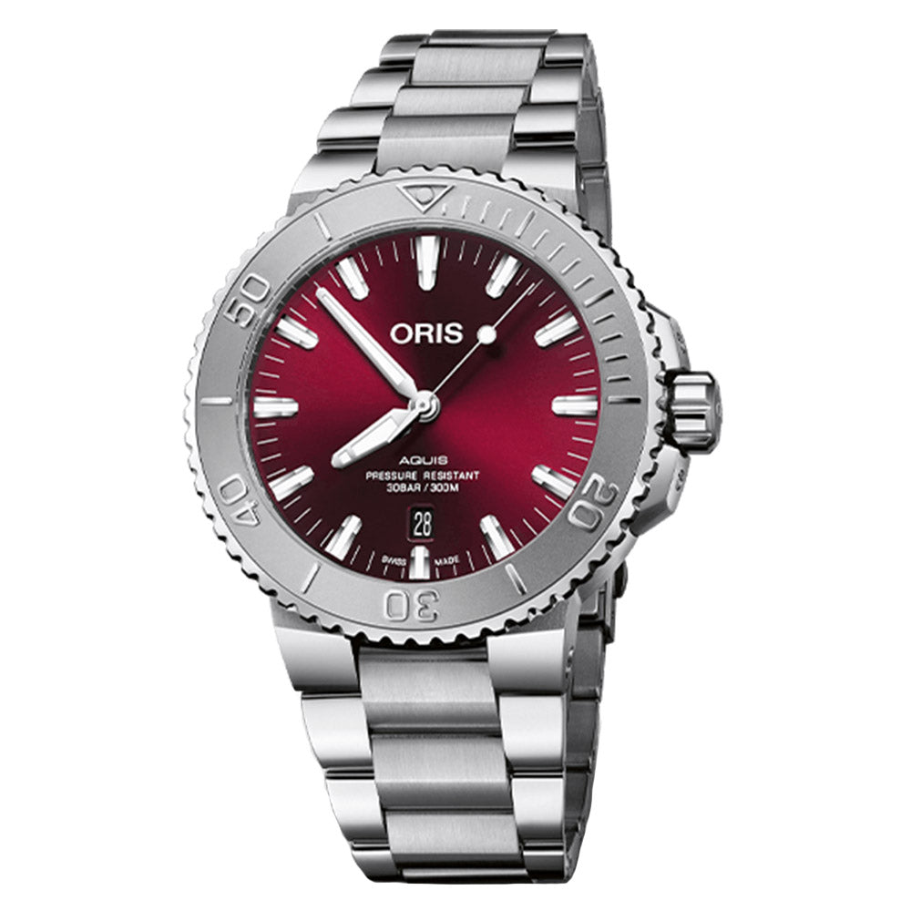 Aquis Date Cherry Watch – Kury Alta Relojeria