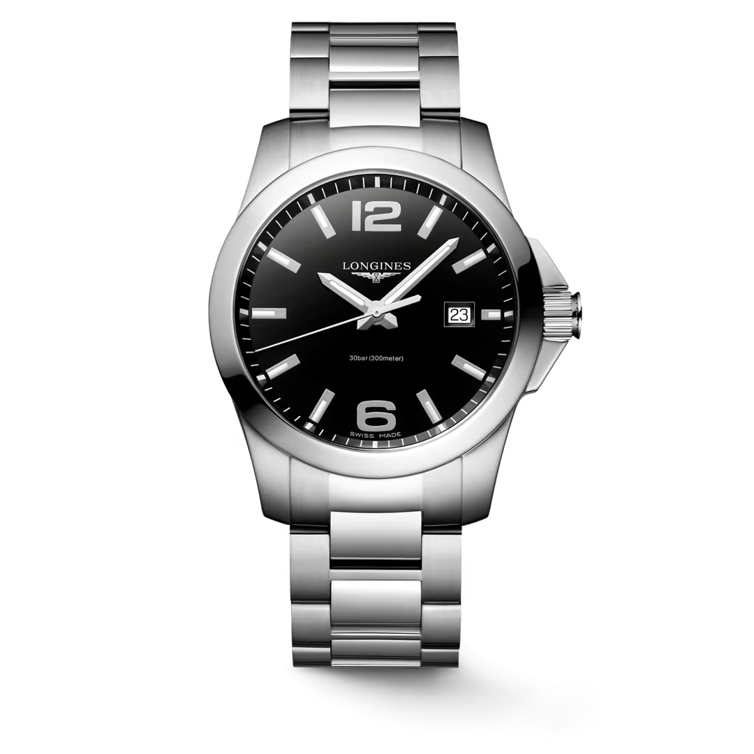 L37594586 | Longines | Conquest 41mm Steel watch; Black Dial; Quartz
