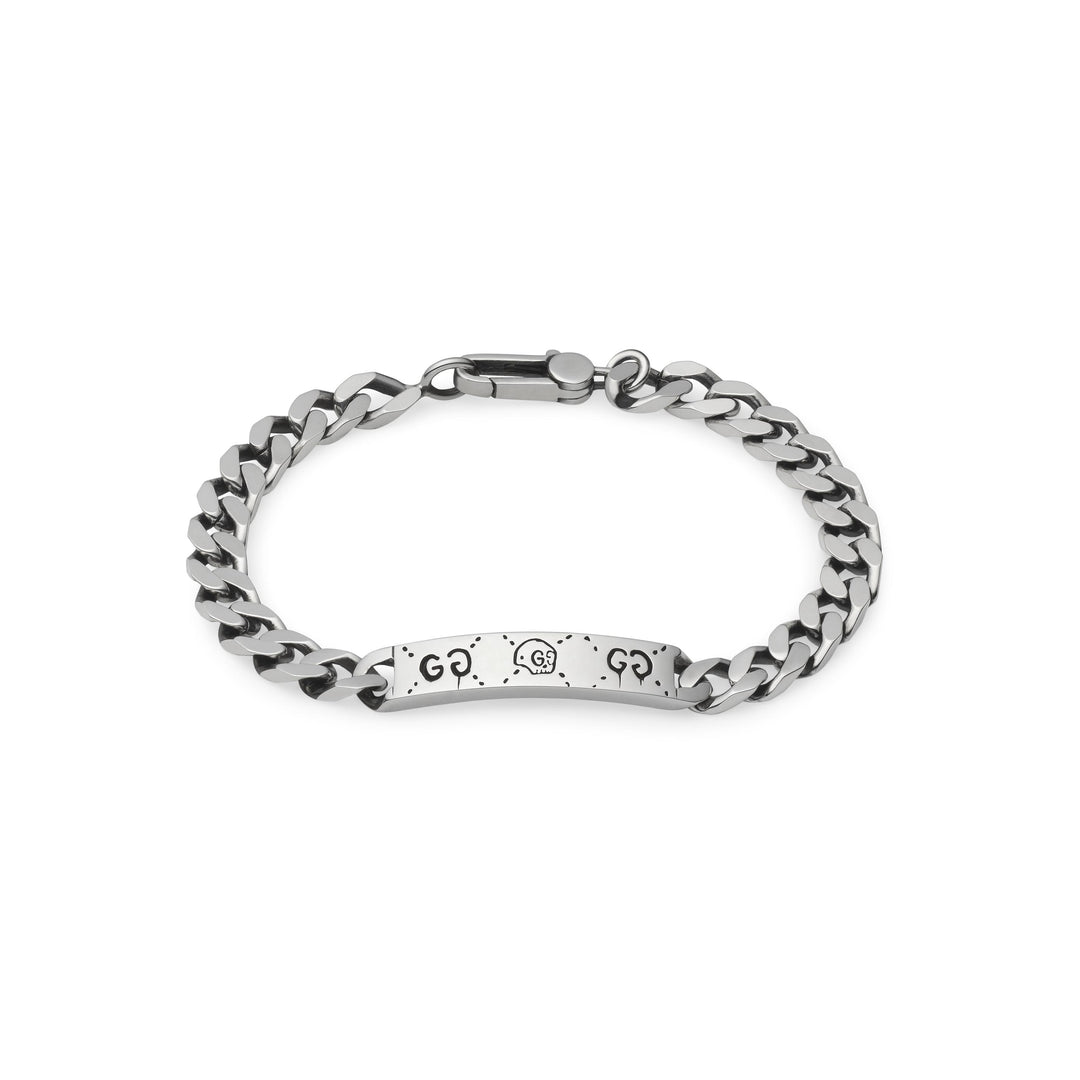 YBA455321001019|GUCCI |GHOST |Rhodium Plated SIlver Bracelet