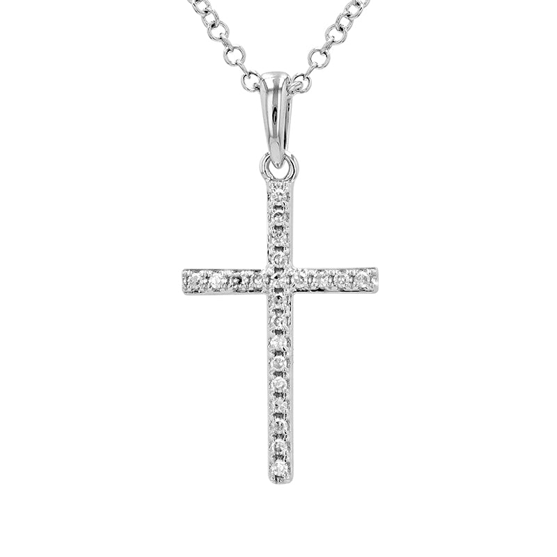 16MM Diamond Cross Necklace