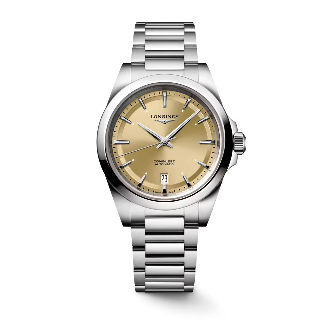 L37204626| Longines | Conquest 38mm Steel Watch, Champagne Dial; Automatic