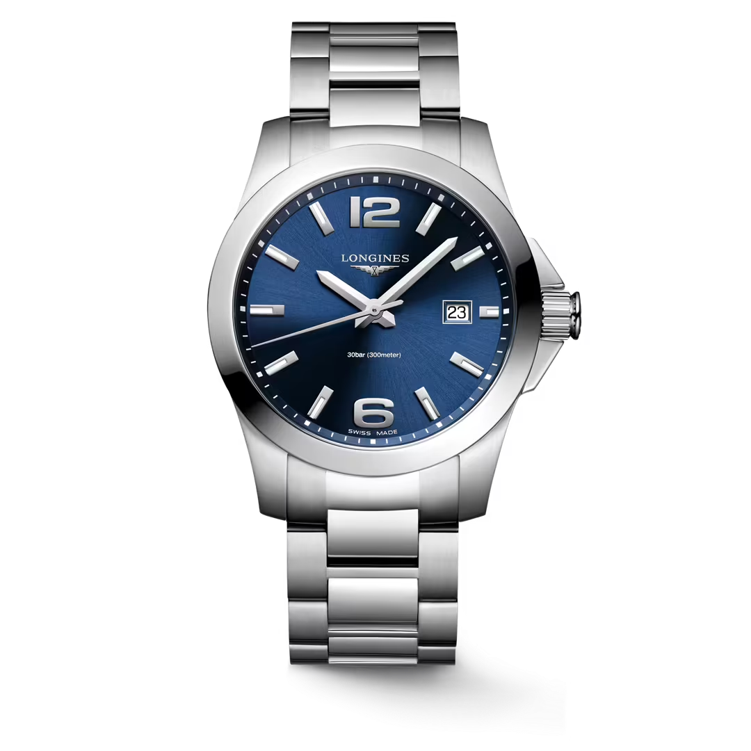 L37594966 | Longines | Conquest 41mm Steel Watch Blue Dial; Quartz