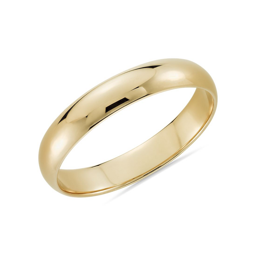 4MM Comfort Fit Wedding Band 14KY
