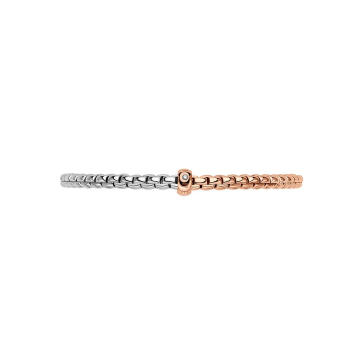 Eka Flex'it White and Rose Gold Bracelet; Medium