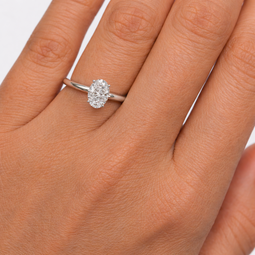 .50CT Oval Cut Solitaire Diamond Ring