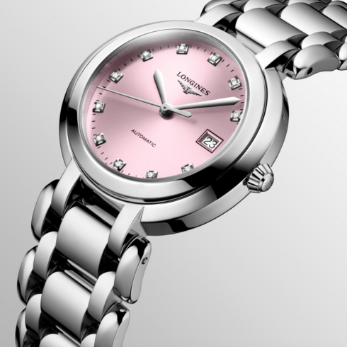 Primaluna Pink 30MM Stainless Steel Watch