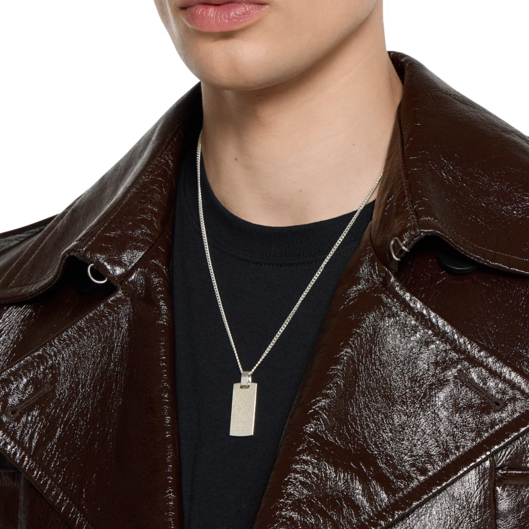 Diamante Pattern Pendant Necklace