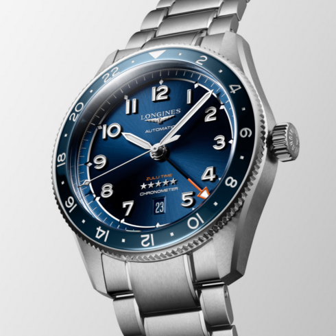 Spirit Zulu Time Blue Ceramic Bezel 42MM Watch