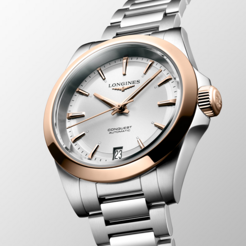 Conquest 18K Pink Gold 34MM Watch