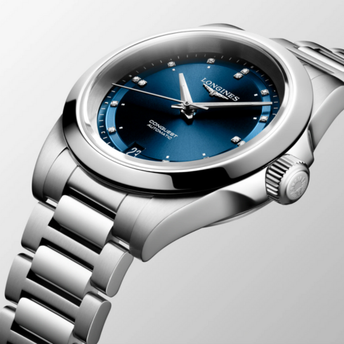 Conquest Blue Diamond Dial 34MM  Watch