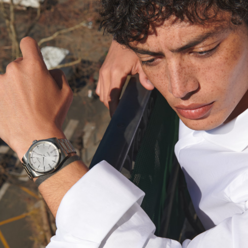 Conquest Stainless Steel/Silver Dial 41MM Watch