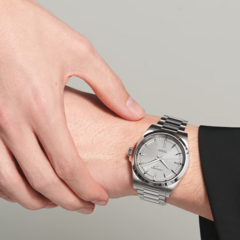 Conquest Stainless Steel/Silver Dial 41MM Watch