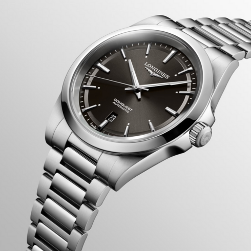 Conquest Sunday Black/Stainless Steel 41MM Watch