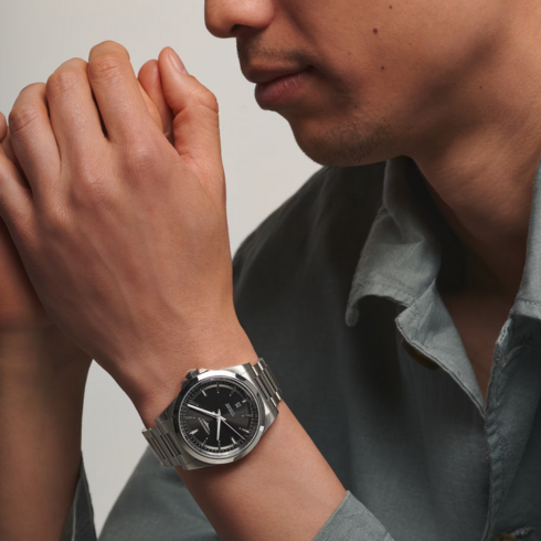 Conquest Sunday Black/Stainless Steel 41MM Watch