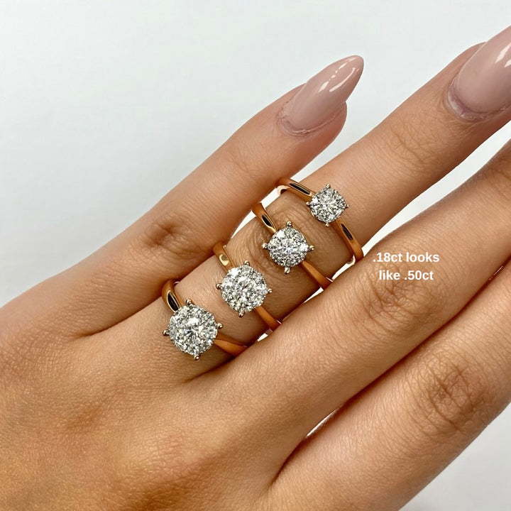 .50ct Diamond Solitaire Illusion Rose Gold Ring