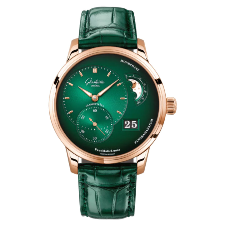 PanoMaticLunar Watch, Green Dial and Strap 40MM