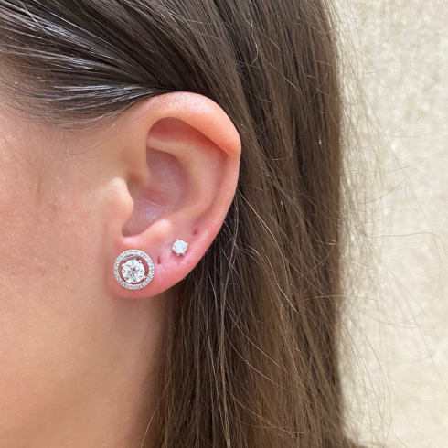 Two Way Diamond Jackets Earrings