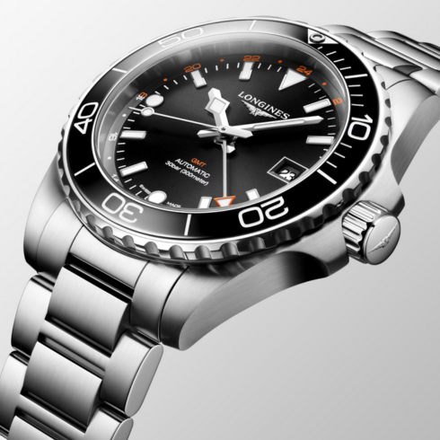 Hydroconquest GMT Black Dial/Bezel 41MM Watch