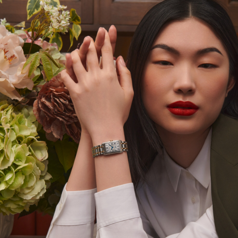 Dolcevita Stainless Steel/Rose Gold 22.8 x 32MM Watch