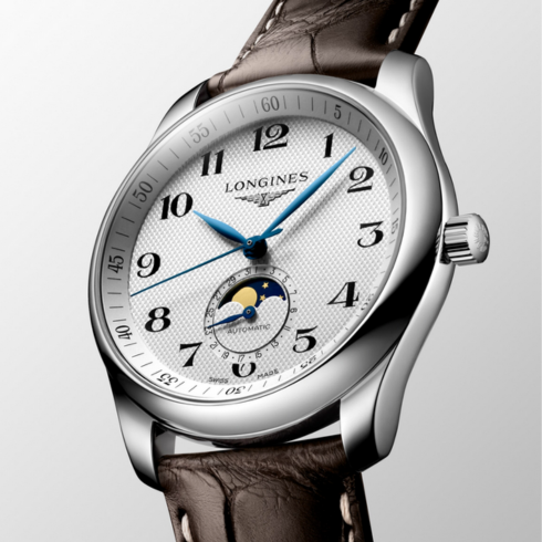 Master Collection Moonphase Alligator Strap 40MM Watch