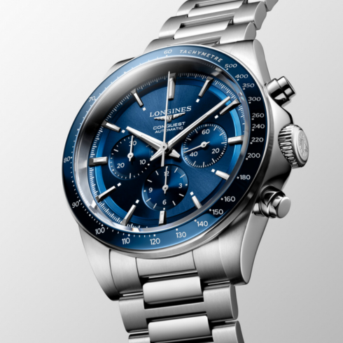 Conquest Chronograph Blue 42MM Watch