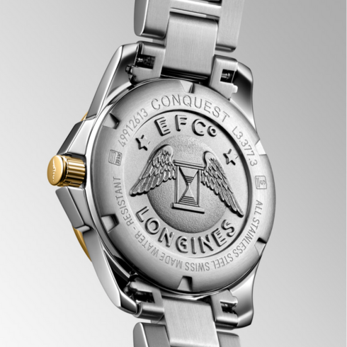 Conquest Stainless Steel/Yellow 34MM Watch