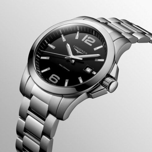 Conquest Black Dial 41MM Watch