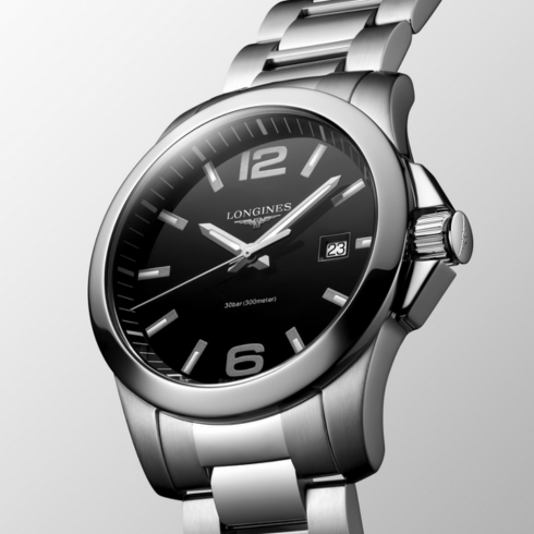 Conquest Black Dial 41MM Watch
