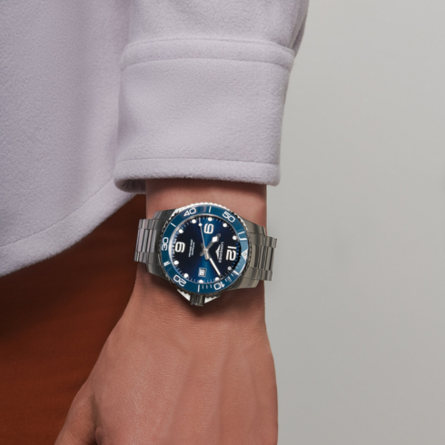 Hydroconquest Stainless Steel/Blue 43MM Watch