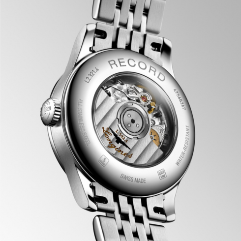 Record Stainless Steel/White Dial 30MM Watch