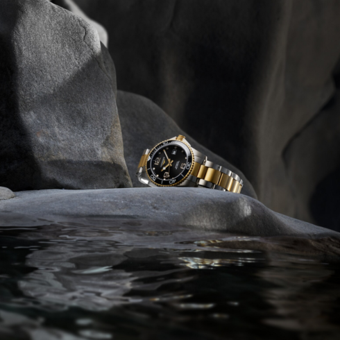Hydroconquest Steel/Yellow 41MM Watch