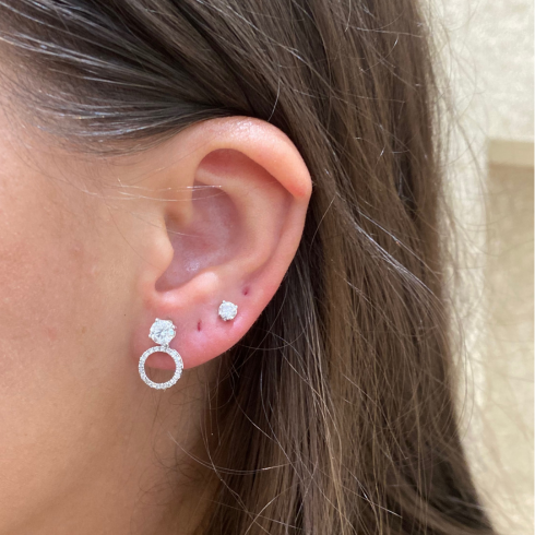 Two Way Diamond Jackets Earrings