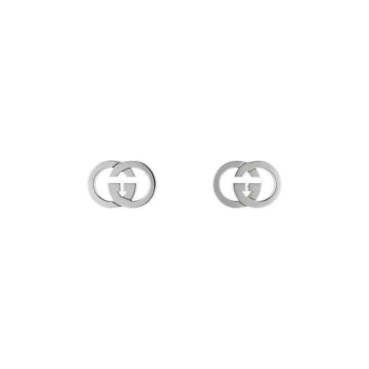Interlocking G Silver Stud Earrings