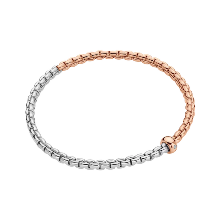 Eka Flex'it White and Rose Gold Bracelet; Medium