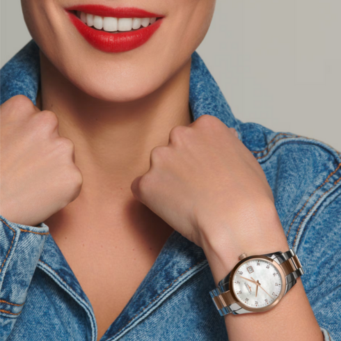 Conquest Classic 34MM SS/RED PVD Coating Watch