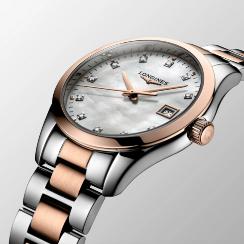 Conquest Classic 34MM SS/RED PVD Coating Watch