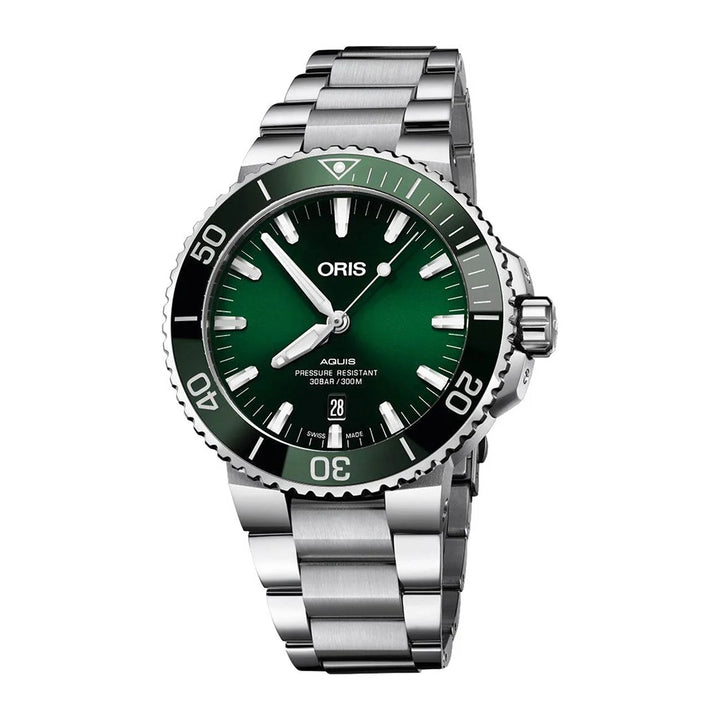 Aquis Date Green Dial/Bezel 43.5MM Watch
