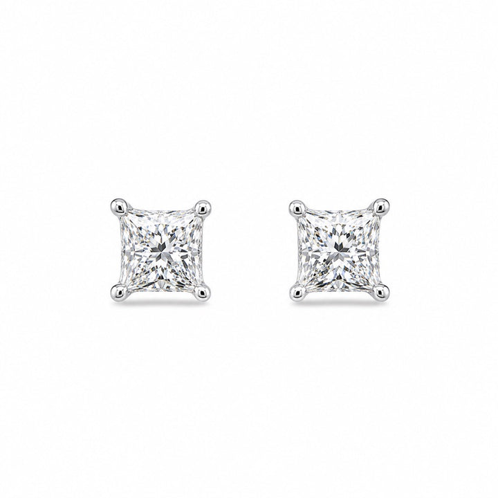1ct Diamond Illusion Princess Stud Earrings
