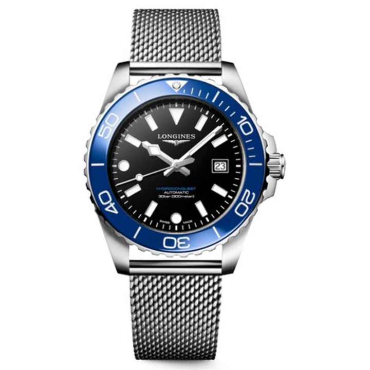 Hydroconquest Blue Bezel with Black Dial 42MM Watch