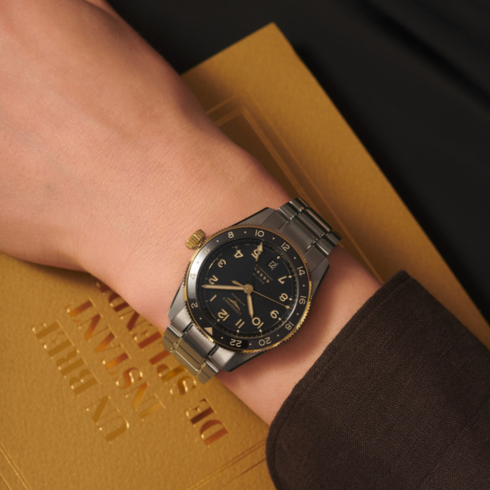 Spirit Zulu Time Stainless Steel/18K Gold 39MM Watch
