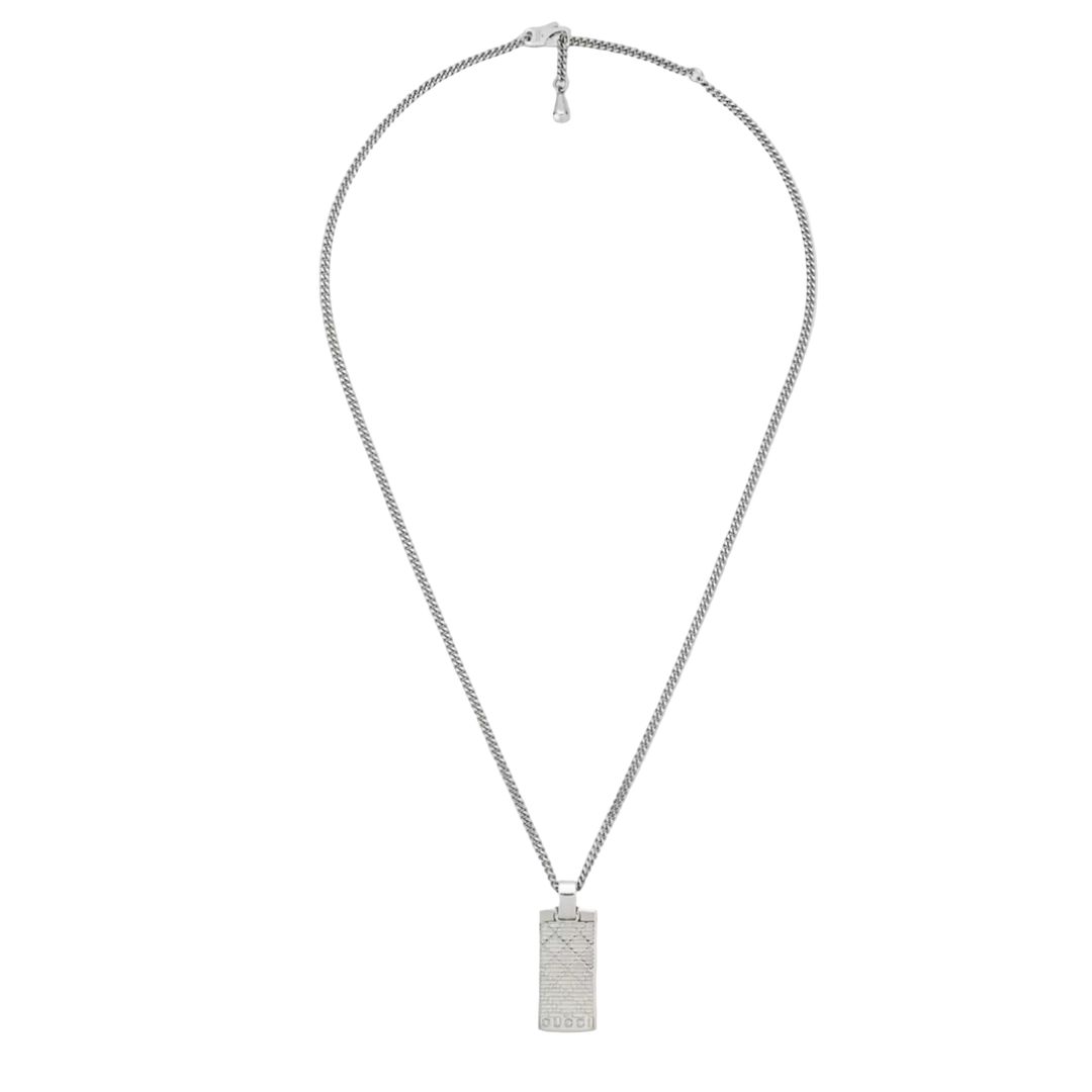Diamante Pattern Pendant Necklace