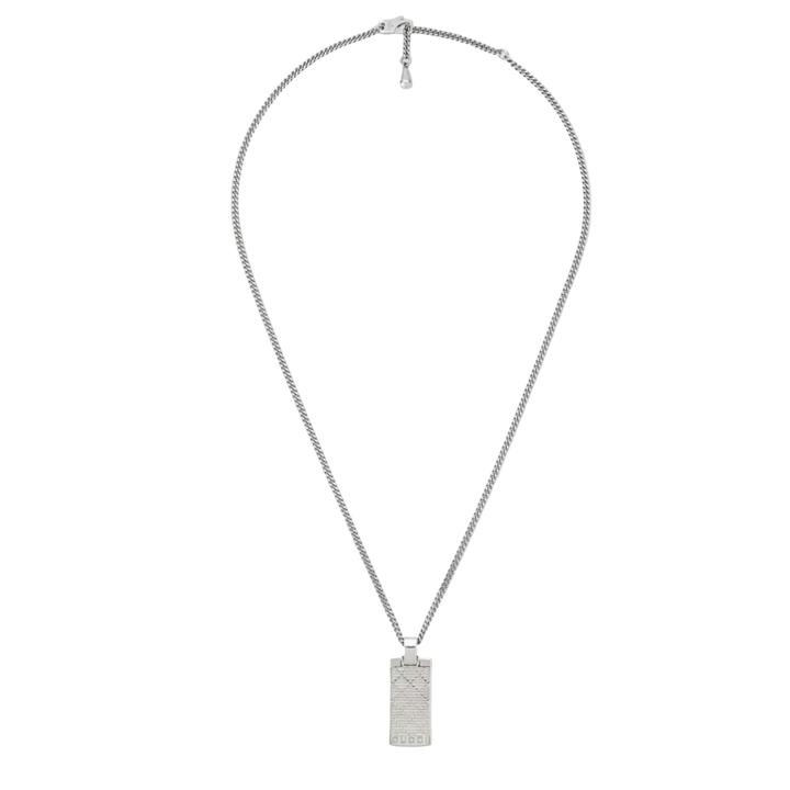 Diamante Pattern Pendant Necklace